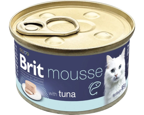 Brit Mousse krmivo pre mačky s tuniakom v konzerve