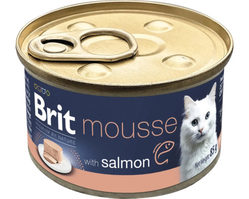 Brit Mousse krmivo pre mačky s lososom v konzerve