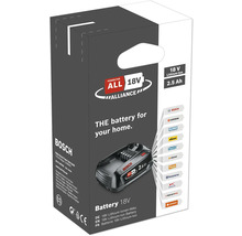 Balenie batérie Bosch 18 V lítium-iónová 2,5 Ah