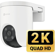 Bezpečnostná kamera EZVIZ pre montáž na stenu s rozlíšením 2K Quad High Definition a EZVIZ Logo.