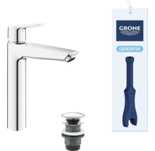 Páková umývadlová batéria Grohe s tiahlovou výpusťou a nástrojom QuickFix