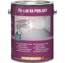Plechovka polyuretanoveho laku na podlahy pre beton a drevo s objemom pat litrov a logom Hornbach
