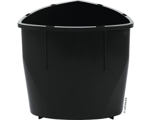 Čierny rohový kvetináč