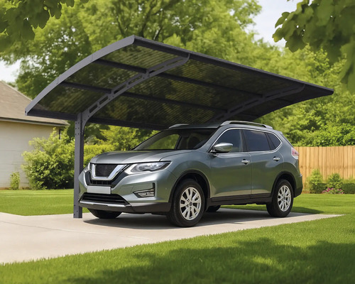 Auto pod prístreškom pre auto