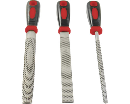 Tri rašple s plastovými rukoväťami