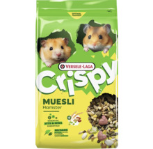 Versele-Laga Crispy Muesli krmivo pre škrečky s vitamínmi a minerálmi, bez umelých farbív, balenie s dvoma škrečkami a zmesou zŕn.