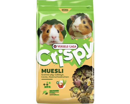Krmivo pre morčatá Versele-Laga Crispy Muesli s vitamínom C a zmesou müsli.
