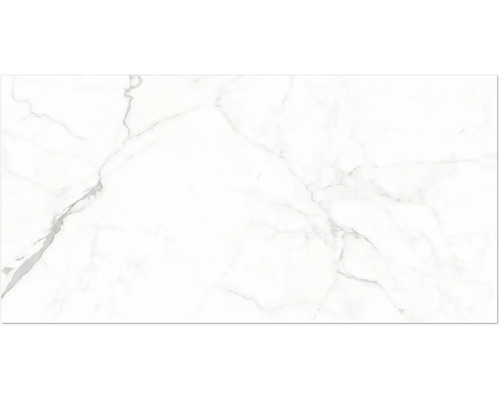 Dlažba Elegant Statuario 60x120 cm Dlaždica z jemnej kameniny v mramorovom vzhľade so sivým žilkovaním