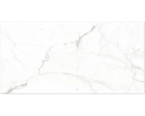 Dlaždica v dekore mramoru so sivým žilkovaním.