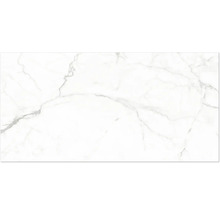 Dlaždica z jemnej kameniny s mramorovým efektom a sivým žilkovaním na podlahu a stenu.