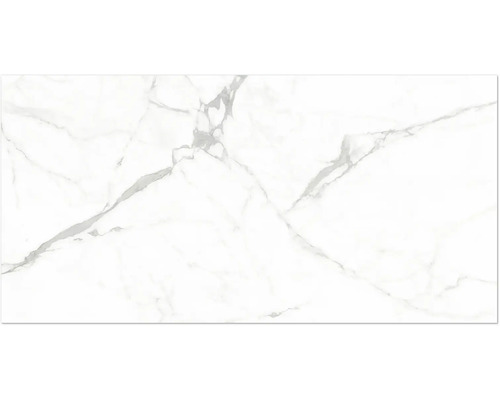 Keramická dlažba s mramorovým dekorom a sivým žilkovaním.