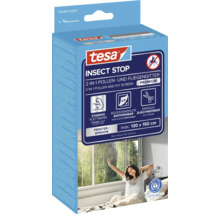 tesa Insect Stop 2 v 1 prémiová sieťka proti peľu a hmyzu do okien, farba antracit, odstrániteľná bez zvyškov, maximálne 130 na 150 centimetrov.