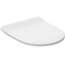 Toaletné sedadlo s poklopom, biele, plochý dizajn
