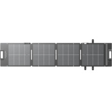 Prenosný skladací 110 Watt solárny panel EcoFlow Light so štyrmi segmentmi a rukoväťami.