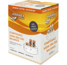 Marimex štartovacia sada Spa Oxi Balance pre vírivé bazény s prípravkami na úpravu vody, testerom a aplikátorom.