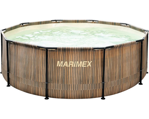 Nadzemný bazén MARIMEX Florida TEAK 3,05 x 0,91 m so zabudovaným skimmerom Nadzemný bazén Marimex s konštrukciou, okrúhly, vonkajšia stena v dekóre dreva, napustený vodou.