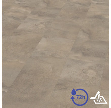 Laminátová podlaha s imitáciou kameňa, 72 hodín vodoodolná a odolná proti nárazu.