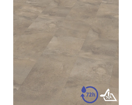 Laminátová podlaha s imitáciou kameňa, 72 hodín vodoodolná a odolná proti nárazu.