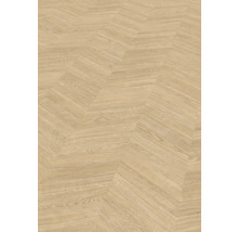 Podlahová krytina vo vzhľade dreva so vzorom chevron.