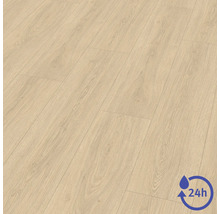 Laminátová podlaha so vzhľadom dubu s 24-hodinovou odolnosťou voči vode.