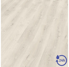 Vodeodolná laminátová podlaha v svetlom dekore dreva s ochranou proti vlhkosti počas 24 hodín.