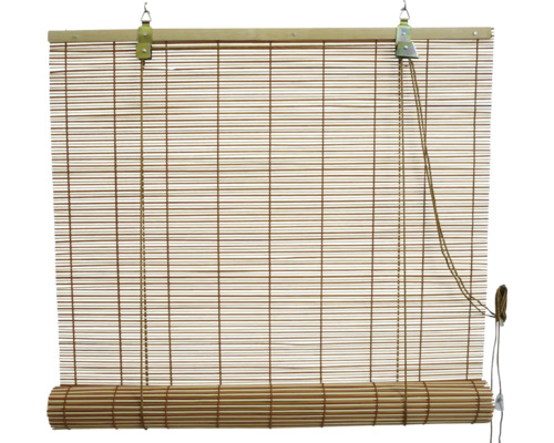 Bambusová roleta so šnúrkou a upevňovacími háčikmi.