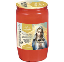 Náhrobná sviečka Memory s vyobrazením Panny Márie Nohel Garden v červenom plastovom obale.