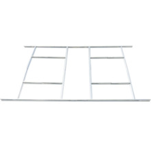 Stabilný kovový rám pre základy skleníkov.