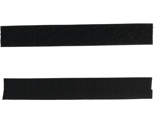 Sada suchého zipsu s háčikovou a slučkovou páskou v čiernej farbe.