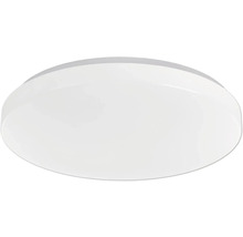 Okrúhle ploché LED stropné svietidlo z plastu v bielej farbe