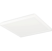 Štvorcový biely LED panel na montáž na strop alebo stenu, ploché vyhotovenie.