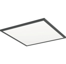Štvorcový LED panel s antracitovým rámom a bielou difúznou plochou.
