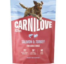 Carnilove Active granule pre dospelé psy s lososom a morkou, 70 percent živočíšnych zložiek, bez obilnín.