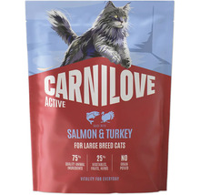 Carnilove granuly pre mačky Active s lososom a morkou pre veľké plemená.