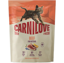Granuly pre mačiatka Carnilove True Fresh s hovädzím mäsom, bez obilnín a zemiakov, so 70 percentami čerstvého hovädzieho mäsa