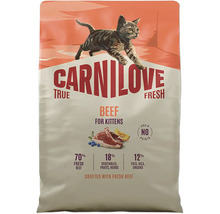Carnilove krmivo pre mačiatka True Fresh Beef, 70 percent čerstvého hovädzieho mäsa, bez obilnín a zemiakov