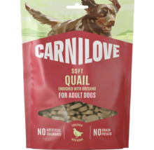 Carnilove Soft Snack prepelica s oreganom pre dospelé psy, bez obilnín a zemiakov, bez umelých farbív.