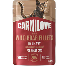 Carnilove kapsička pre mačky s filetami z diviaka v omáčke pre dospelé mačky 85 gramov