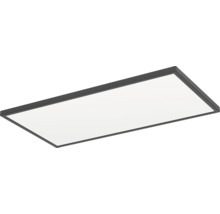 Obdĺžnikový LED panel s čiernym rámom pre stropné osvetlenie.