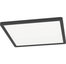 Moderný obdĺžnikový LED stropný panel s čiernym rámom a bielym difúzorom.