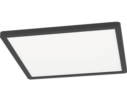 Moderný obdĺžnikový LED stropný panel s čiernym rámom a bielym difúzorom.