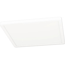 Štvorcový LED panel v bielej farbe na montáž na strop alebo stenu, ploché vyhotovenie.