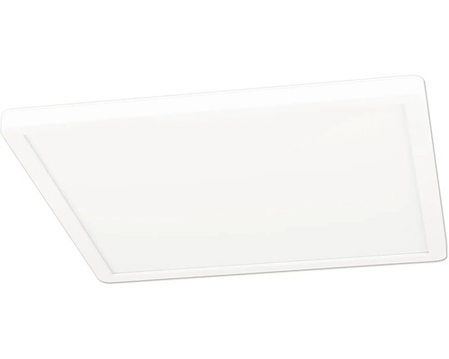 Štvorcový LED panel v bielej farbe na montáž na strop alebo stenu, ploché vyhotovenie.