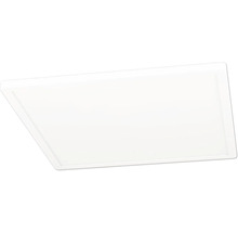 Štvorcový biely LED panel pre montáž na strop alebo na stenu.