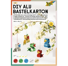 DIY hliníkový kreatívny kartón folia, format A4, 300 gramov na meter štvorcový, 5 listov, vhodný na strihanie a tvorenie, folia Logo.