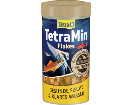 Vločkové krmivo pre ryby TetraMin 250 ml Krmivo TetraMin Flakes v dóze, vločkové krmivo pre okrasné ryby s prírodnými zložkami pre čistú vodu.