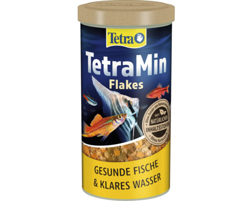 Vločkové krmivo pre ryby TetraMin 1000 ml Krmivo pre okrasné ryby TetraMin Flakes v dóze pre zdravú vodu a zdravé ryby, s prírodnými zložkami.