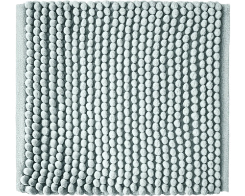 Sivá kúpeľňová predložka chenille s nopkovou štruktúrou.