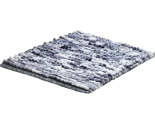 Kúpeľňová predložka s okruhliakovou štruktúrou, mäkké nopky, sivá a biela