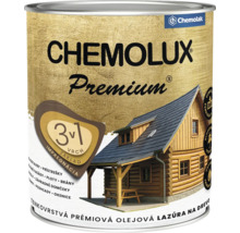 Chemolux Premium tenkovrstvová olejová lazúra na drevo, 3 v 1 impregnácia, základ a vrch. Chemolak Logo.